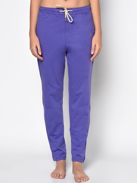 

METTLE Women Purple Solid Cotton Lounge Pants