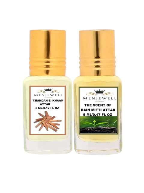 

Menjewell Yellow Set of 2 Chandan-E-Khaas & The Scent of Rain Mitti Attar
