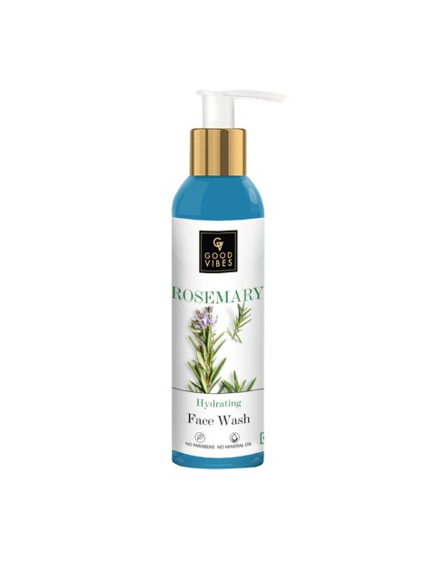 

Good Vibes Rosemary Hydrating Face Wash 120 ml, Transparent