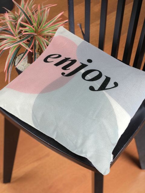 

YOYOSO Pink & Blue Printed Square Throw Pillow