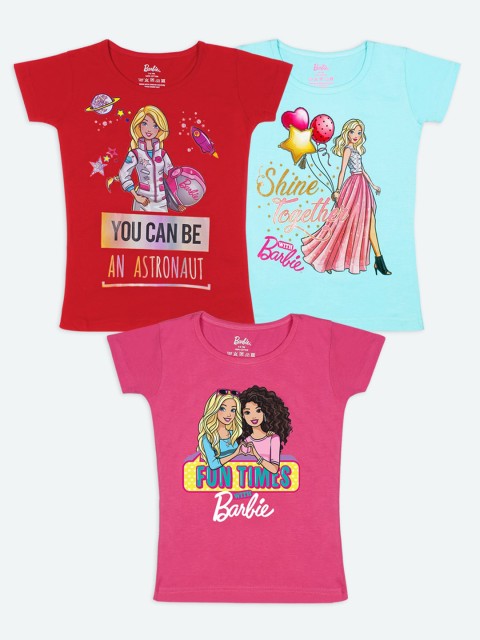 

Barbie Girls 3 Barbie Printed T-shirt, Red