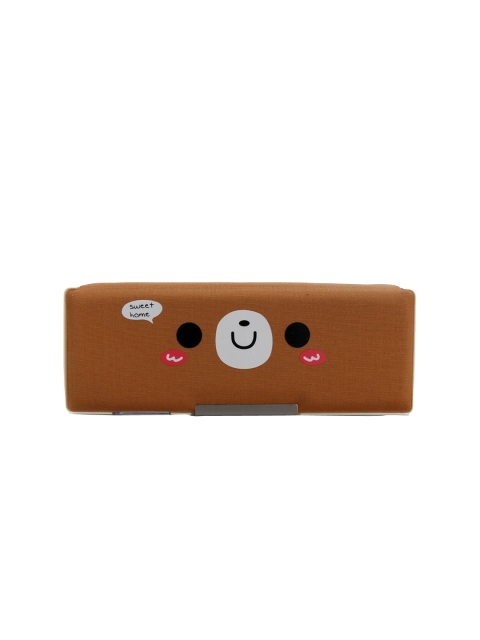 

QIPS Kids Brown & Beige Printed Magnetic Pencil Box