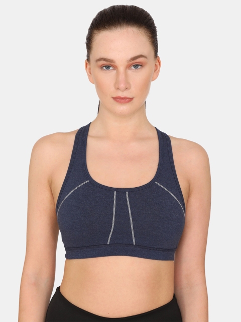 

Rosaline by Zivame Blue & White Workout Bra Full Coverage RO4005FASH0BLUE