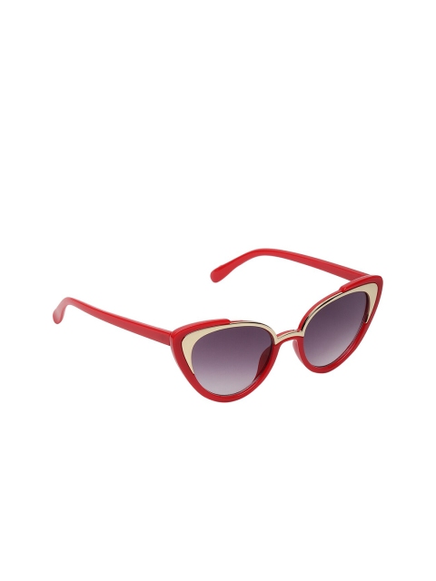 

Olvin Unisex Kids Red Full Rim Cat Eye Sunglasses
