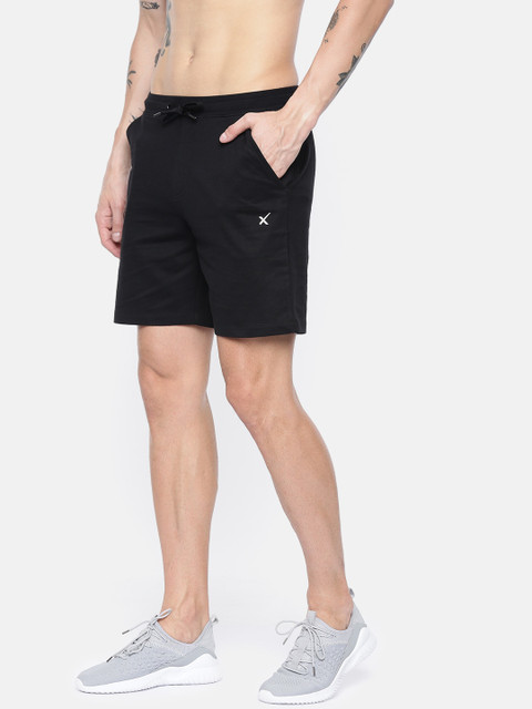 HRX by Hrithik Roshan Men Lifestyle Black Solid Regular Fit Sports Shorts