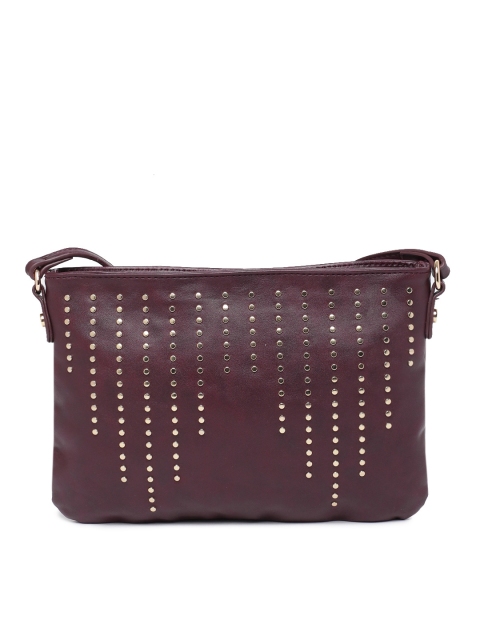 Caprese Women Dark Burgundy Embellished Sling Bag