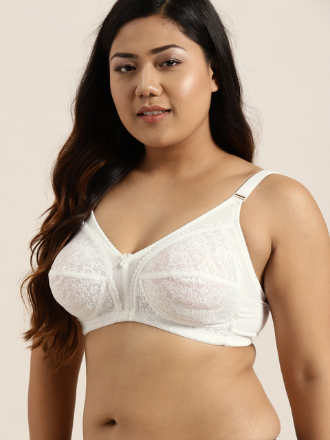 Sztori X fwd Plus Size White Lace Non-Wired Non Padded Everyday Bra SZ-BRA-701B - Image 2