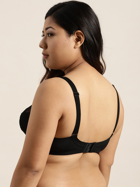 Sztori Plus Size Black Lace Non-Wired Non Padded Everyday Bra SZ-BRA-705A - Image 3