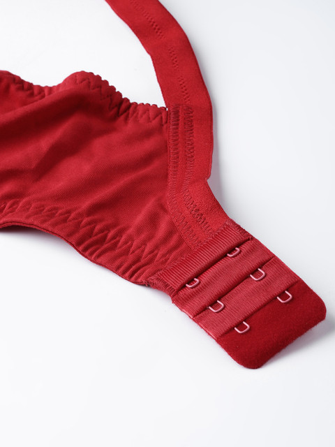 Sztori X fwd Plus Size Maroon Lace Non-Wired Non Padded Everyday Bra SZ-BRA-704F - Image 5