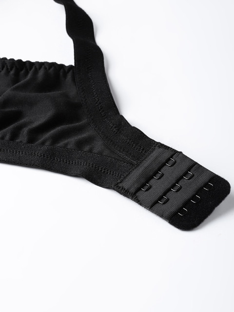 Sztori X fwd Plus Size Black Solid Non-Wired Non Padded Everyday Bra SZ-BRA-703A - Image 5