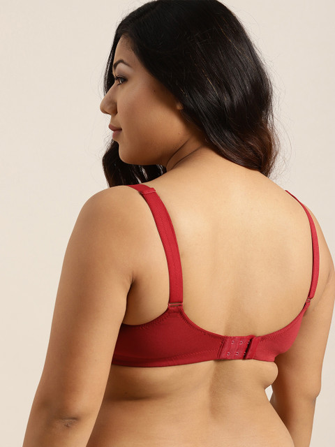 Sztori X fwd Plus Size Rust Red Solid Non-Wired Non Padded Everyday Bra SZ-BRA-709F - Image 3