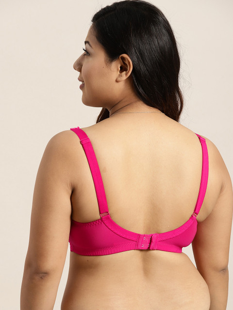 Sztori X fwd Plus Size Magenta Lace Non-Wired Non Padded Everyday Bra SZ-BRA-705D - Image 3