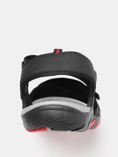 The Roadster Lifestyle Co Men Black Solid Sports Sandals - Image 4