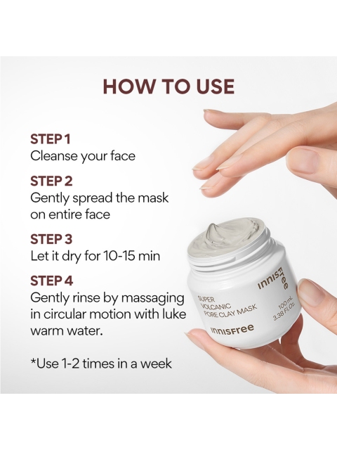 Innisfree Super Volcanic Pore Clay Mask - 100 ml - Image 7