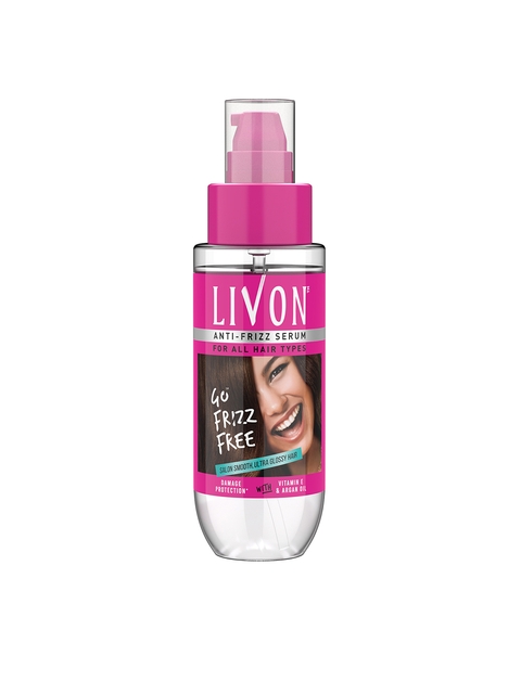 Livon Anti-Frizz Hair Serum with Vitamin E & Argan Oil - 50 ml