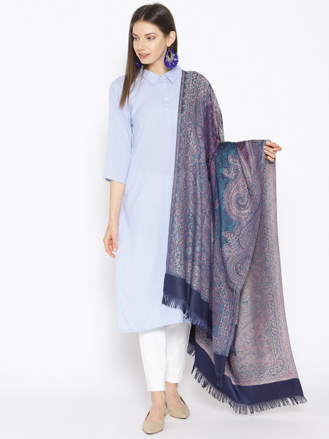 WEAVERS VILLA Women Woven Design Winter Shawl