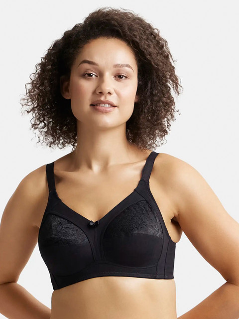 Jockey Wirefree Non Padded Cotton Full Coverage Plus Size Bra with Lace Styling -ES14