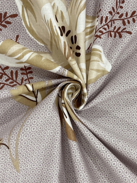 SWAYAM Purple Veda Floral Print 160 TC Cotton Double Bedsheet Set - Image 3