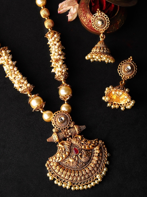 Rubans Women Gold-Plated Handcrafted Jewellery Set
