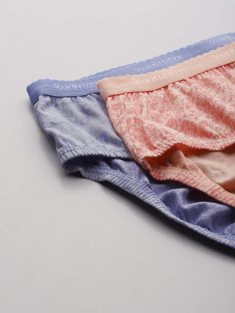 Van Heusen Women Pack of 2 Printed Anti Bacterial No Marks Waistband Hipster Briefs - Image 5