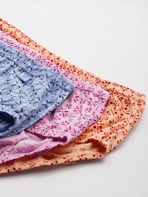 Van Heusen Women Pack of 3 Allover Print Anti Bacterial No Marks Waistband Hipster Panty - Image 5