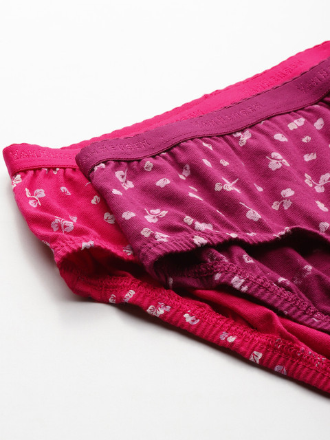Van Heusen Women Pack of 2 Allover Print Anti Bacterial No Marks Waistband Hipster Panty - Image 5