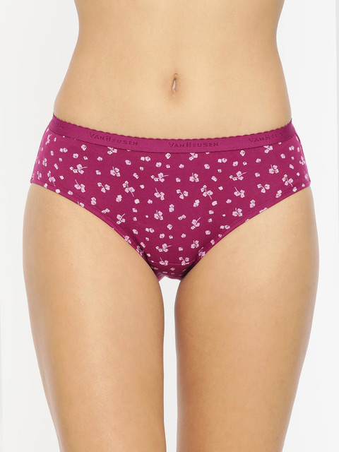 Van Heusen Women Pack of 2 Allover Print Anti Bacterial No Marks Waistband Hipster Panty - Image 2