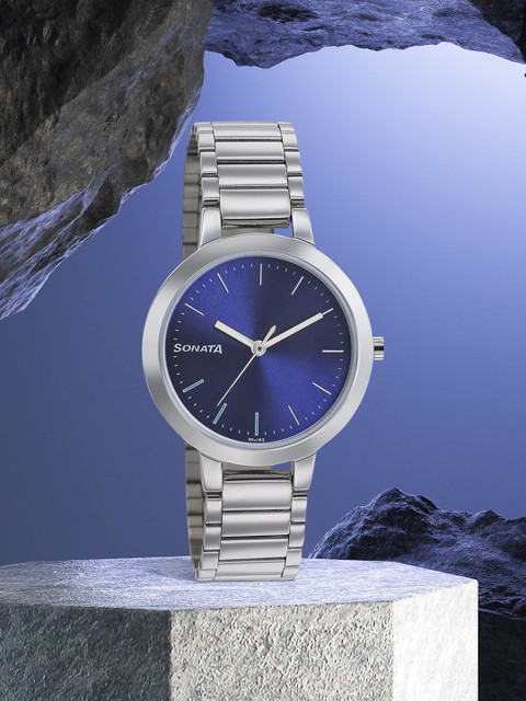 Sonata Quartz Analog With Midnight Blue Dial Watch For Women - Nt8141sm05