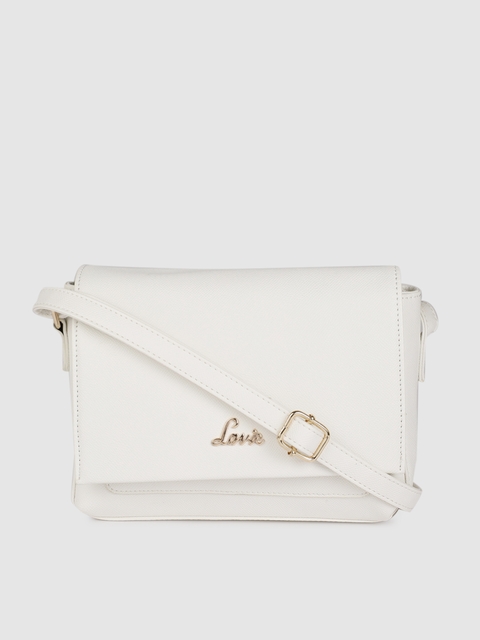 Lavie White Solid Sling Bag