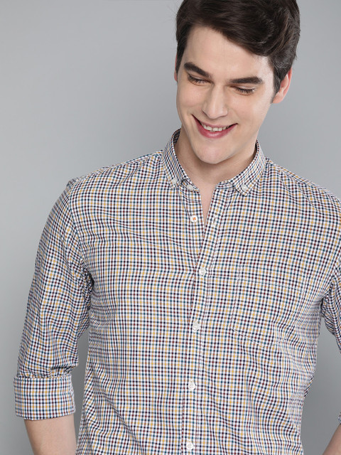 Mast & Harbour Men Multicoloured Regular Fit Checked Casual Shirt