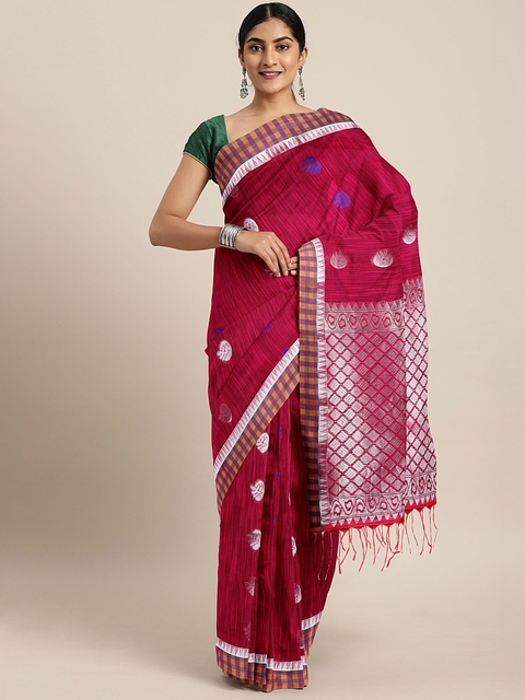 The Chennai Silks Classicate Pink Silk Cotton Woven Design Kovai Saree