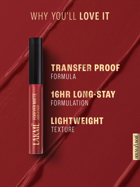 Lakme Forever Matte Lightweight & Transferproof 16Hr Liquid Lipstick 5.6ml - Nude Dream - Image 6