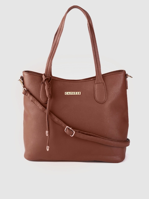Caprese Brown Solid Shoulder Bag