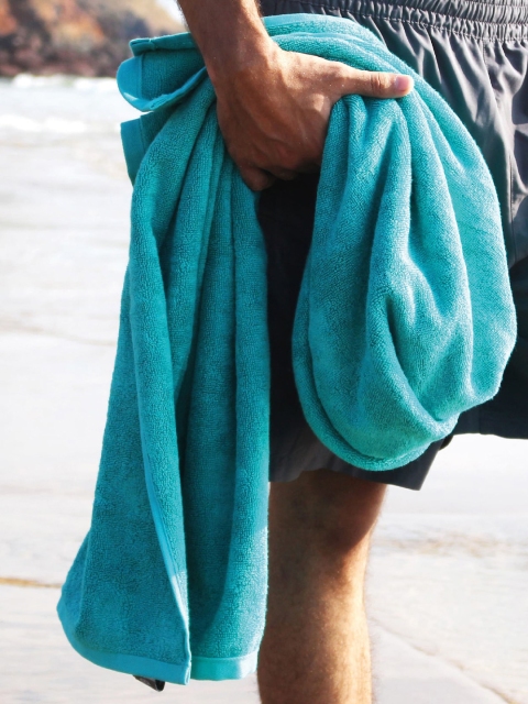 Heelium Teal Unisex Bamboo Soft & Quick Drying 600 GSM Bath Towel - Image 4