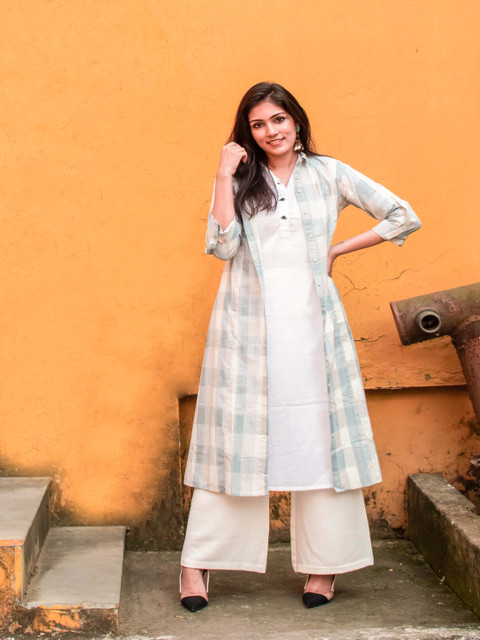 TAG 7 Women White Solid Straight Palazzos - Image 6