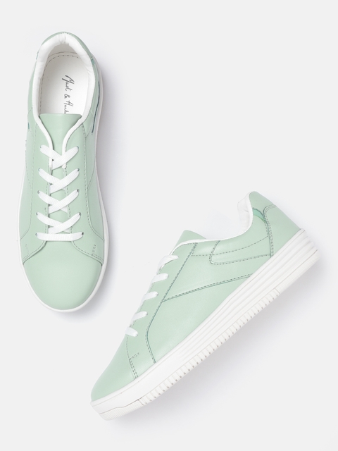 Mast & Harbour Women Mint Green Sneakers