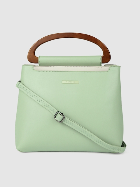 Caprese Green Solid Handheld Bag