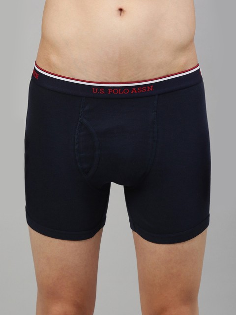 U.S. Polo Assn. Men Navy Blue Solid Trunks I667-195-P1