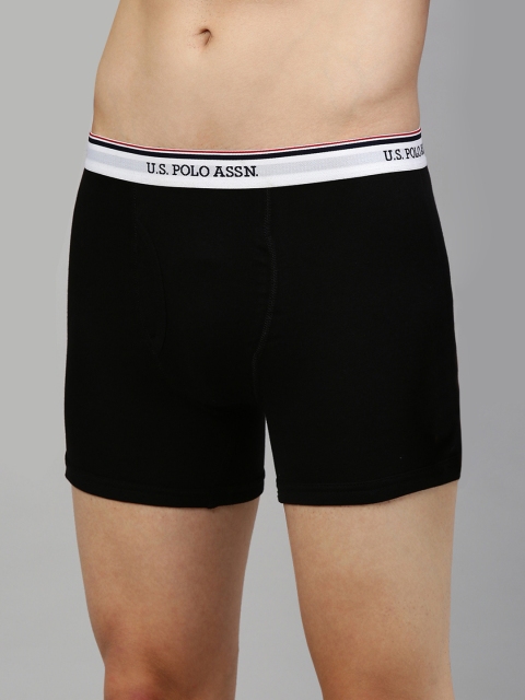 U.S. Polo Assn. Men Black Solid Trunks I667-002-P1 - Image 2