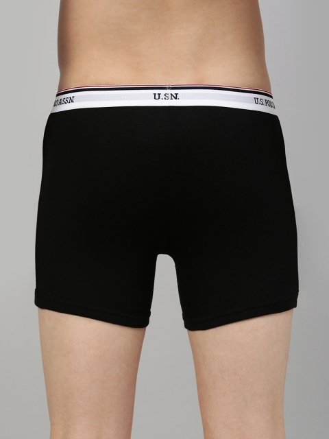 U.S. Polo Assn. Men Black Solid Trunks I667-002-P1 - Image 3