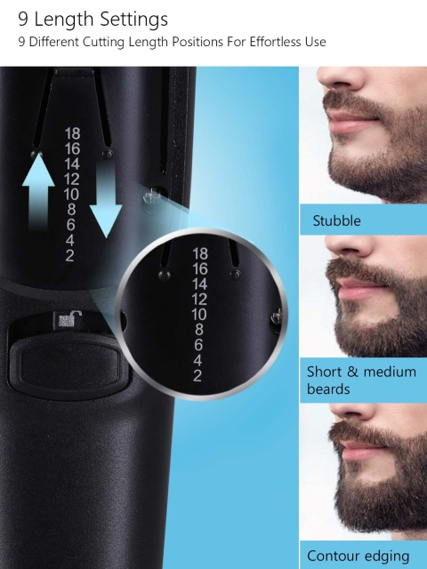 Agaro Men MT-7001 Beard Trimmer - Black - Image 2