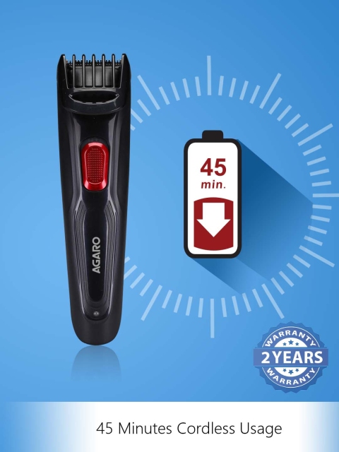 Agaro Men MT-7001 Beard Trimmer - Black - Image 6