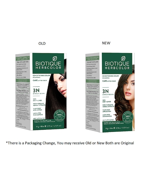 Biotique Unisex Sustainable Hair Conditioning Herbcolor - Darkest Brown 3N
