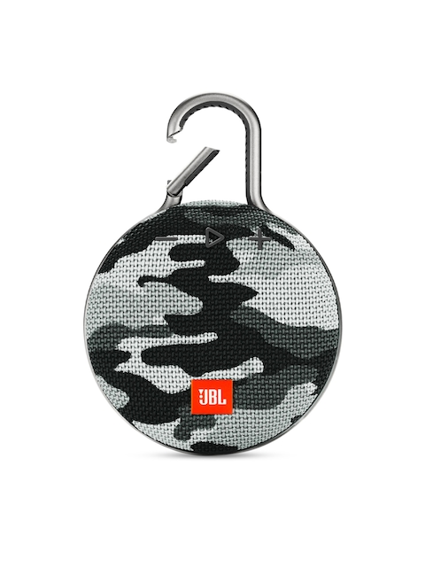 JBL Unisex Grey Camouflage Clip 3 Ultra-Portable Wireless Bluetooth Speaker With Mic