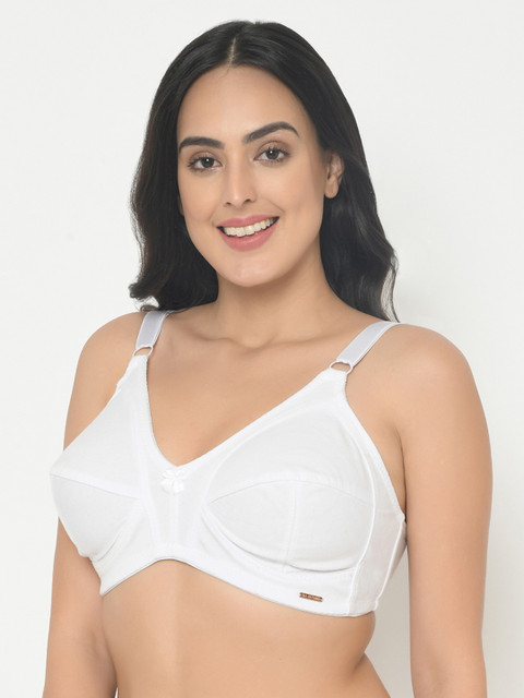 Curvy Love Plus Size White Solid Non-Wired Non Padded Everyday Bra CL-03 WHITE-C20 - Image 3