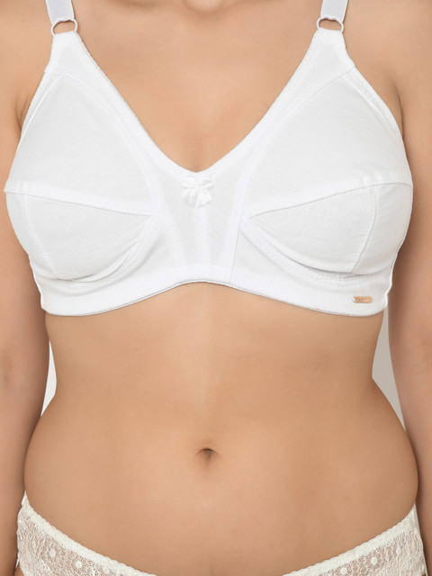 Curvy Love Plus Size White Solid Non-Wired Non Padded Everyday Bra CL-03 WHITE-C20 - Image 5