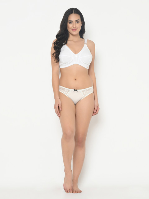 Curvy Love Plus Size White Solid Non-Wired Non Padded Everyday Bra CL-03 WHITE-C20 - Image 6