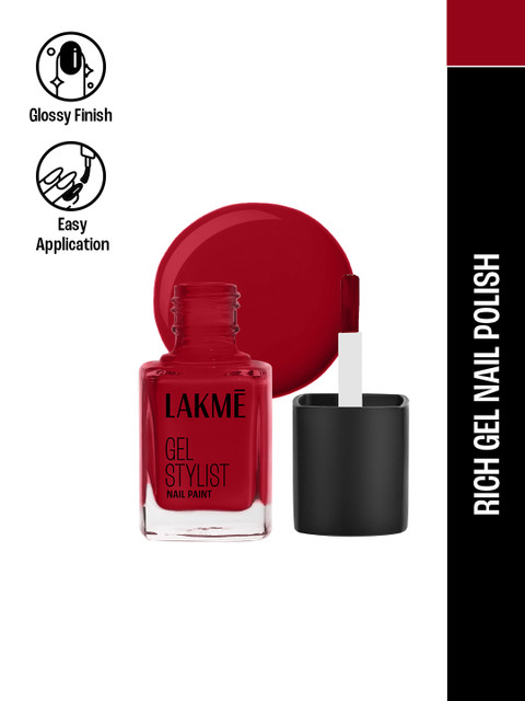Lakme Absolute Gel Stylist Nail Color With High Gloss Finish 12ml - Fireside - Image 3
