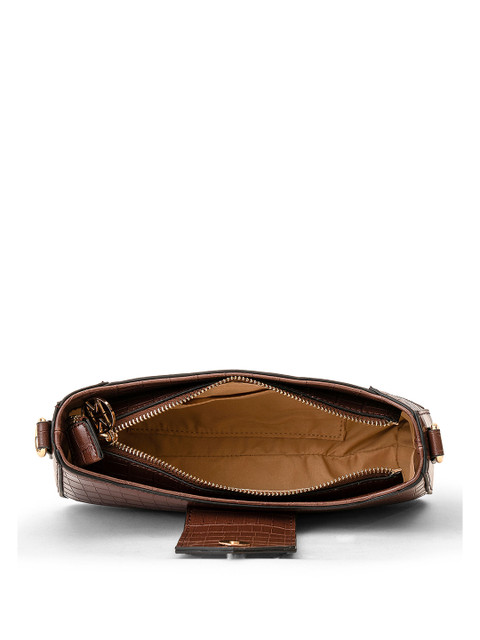 MIRAGGIO Isabella Brown Shoulder Bag with Detachable Sling - Image 4