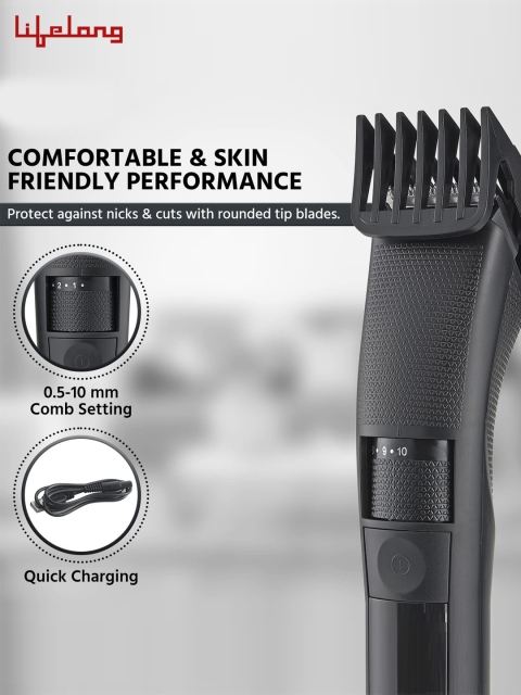Lifelong Men Beard Trimmer Runtime 50 Min - Cordless Trimmer with Charging Indicator - Image 2